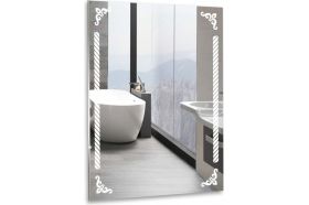 Зеркало MIXLINE Трос 600x800 ШВ., пескоструйный рисунок 548538 (артикул 20434042) – фото 1