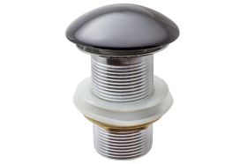 Донный клапан для умывальника MPF 1.1/4"", клик-клак, без перелива, черная керамическая крышка ИС.110472 (артикул 17828242) – фото 1