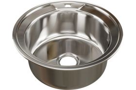 Мойка mixline круглая, 49х49х17 см, 0.6, выпуск 3 1/2, с сифоном 528182 (артикул 16616276) – фото 1