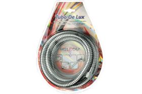 Шланг для душа MELODIA Tubo De Lux 1/2x1/2, конус, нержавеющая сталь, диаметр 14 мм, 175 см, двойной зажим, растягивающийся, блистер MS-05 34425 (артикул 16150881) – фото 1