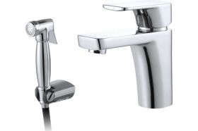 Смеситель для раковины D&K с гигиеническим душем DA1432601 (артикул 16413713) – фото 1