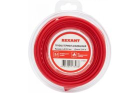 Термоусаживаемая трубка REXANT 4,0/2,0 мм красная, ролик 2,44 м 29-0014 (артикул 16916137) – фото 1