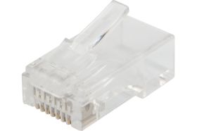 Сетевой разъем LAN на кабель REXANT штекер RJ-45 (8Р8С) под обжим, категория 6, 10шт 06-0085-A10 (артикул 22875723) – фото 1