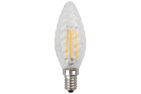 Светодиодная лампа ЭРА F-LED BTW-5W-827-E14 филамент, свеча витая, теплый Б0027935 (артикул 15882072) – фото 1
