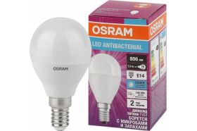 Светодиодная антибактериальная лампа Osram LC CLP60 7,5W/865 230V FR E14 10x1 4058075561694 (артикул 22521387) – фото 1