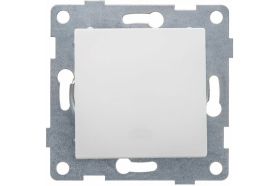 Выключатель GUSI ELECTRIC Ugra 1 клавиша, СУ, 10А, 250В, белый С11В1-001 (артикул 16032931) – фото 1