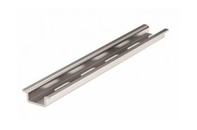 DIN-рейка DKC 2м OMEGA 2F 15.5x5.5 c отверстиями 02130 (артикул 15146636) – фото 1