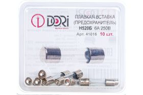 Плавкая вставка DORI Н520Б 6А 250В 10 шт 41016 (артикул 21239230) – фото 1