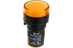 Лампа ЭРА AD22DS(LED)матрица, d=22мм, желтый, 24В AC/DC, 10/1000/12000 Б0045609 (артикул 16452947) – фото 1
