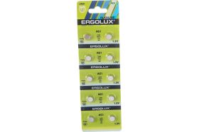 Батарейки для часов Ergolux AG 1 BL-10 AG1-BP10, LR60/LR621/164/364 14312 (артикул 20226226) – фото 1