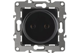 Розетка ЭРА 12-2105-06 2P, 16A-250В, IP20, 12, чёрный Б0018259 (артикул 15981832) – фото 1