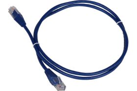 Патч-корд TWT RJ45-RJ45, 4 пары, UTP, категория 5е, 1.5 м, синий, 45-45-1.5-BL (артикул 16102363) – фото 1