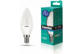 Светодиодная лампа Camelion LED8-C35/865/E14 8Вт 220В 13370 (артикул 15905326) – фото 1