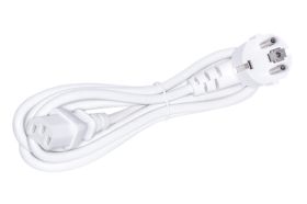 Шнур питания LANMASTER C13-Schuko , 3х0.75, 220В, 10А, белый, 1 метр LAN-PP13/SHA-1.0-WH (артикул 16466447) – фото 1