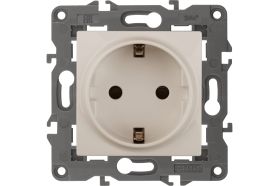 Розетка ЭРА Elegance 2P+E Schuko, 16A-250В, IP20, сл.кость 14-2101-02 Б0034265 (артикул 15904037) – фото 1
