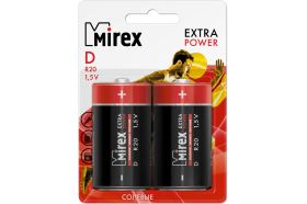 Солевая батарея Mirex R20 / D 1,5V 2 шт ecopack 23702-ER20-E2 (артикул 19771570) – фото 1