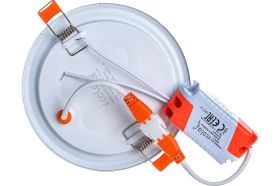 Встраиваемый светильник Ecola LED downlight Круглый даунлайт с драйвером 6W 220V 4200K 120x20 DRRV60ELC (артикул 16223635) – фото 1
