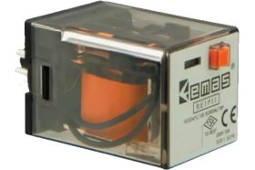 Реле на 8 выводов Emas 220 В АС, 2 переключающих контакта RE1P08AC220 (артикул 16293836) – фото 1