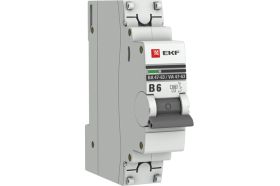 Автоматический выключатель EKF PROxima ВА 47-63, 1P, 6А, В, 4,5kA, SQ mcb4763-1-06B-pro (артикул 16040513) – фото 1