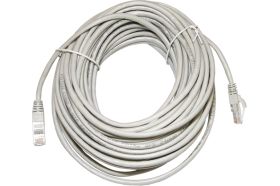 Патч-корд TDM народный U/UTP Cat 5e 4PR 24AWG PVC, литой 15 м, серый SQ0115-0009 (артикул 18169987) – фото 1