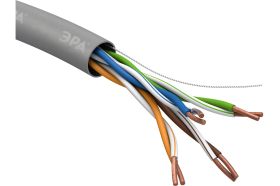 Кабель ЭРА витая пара U/UTP 4x2x24AWG Cat5e CU PVC 305м SIMPLE Б0044426 (артикул 16111317) – фото 1