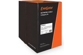 Кабель FTP ExeGate 4 пары, категория 5e, медь, 24AWG, экран, бухта 305м, серый, PVC 281811 (артикул 16492167) – фото 1