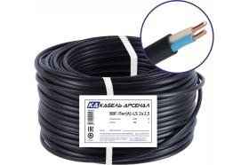 Кабель Кабель-Арсенал ВВГ-Пнг LS 2х2,5 ГОСТ - 100 м 33332 (артикул 16391447) – фото 1