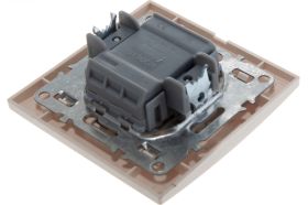 Выключатель STEKKER 2-клавишный, 220V, 10А, серия Эрна, слоновая кость, PSW10-9004-02 39231 (артикул 16239941) – фото 1