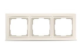 Рамка Smartbuy 3-местная пластик бежевая Нептун SBE-05i-Plastic-FR-3 (артикул 16052025) – фото 1