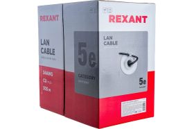 Кабель REXANT витая пара, FTP, 2PR, 24AWG, CAT5e, наружный, OUTDOOR, бухта 305 м 01-0124 (артикул 16124596) – фото 1