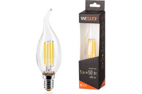 Лампа Wolta СВЕЧА LED FILAMENT, 3000К, 25YCDFT5E14 (артикул 15922708) – фото 1
