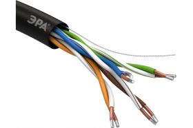 Кабель ЭРА витая пара, U/UTP, 4x2x24AWG, Cat5e, CCA, PE, OUTDOOR, 305м, SIMPLE Б0044436 (артикул 16133206) – фото 1