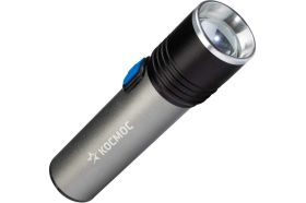 Ручной аккумуляторный фонарь КОСМОС 3Вт LED, линза, зум, Li-ion18650 1200mAh, анодированный алюминий, USB-шнур KOS111Lit (артикул 23399733) – фото 1