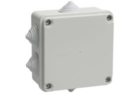Коробка распаячная IEK 100x100x50, IP55, КМ41234, 6 гермовводов, ИЭК UKO11-100-100-050-K41-55 (артикул 15167002) – фото 1