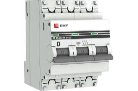 Автоматический выключатель EKF 3P 16А D 4,5kA ВА 47-63 PROxima SQmcb4763-3-16D-pro (артикул 16040823) – фото 1