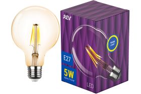 Светодиодная лампа REV VINTAGE Filament шар G95, E27, 5W, 2700K, DECO Premium, 32433 1 (артикул 15852559) – фото 1