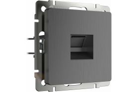Розетка Werkel W1181004 Ethernet RJ-45 графит a050748 (артикул 16074373) – фото 1