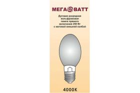 Дуговая вольфрамовая лампа МЕГАВАТТ прямого включения ДРВ 250Вт эллипсоидная 4000К E40 03222 (артикул 16414833) – фото 1