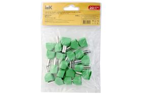 Наконечник-гильза IEK, НГИ2 16-14 зеленый 20шт UTE10-4-D16-0-100 (артикул 16460014) – фото 1