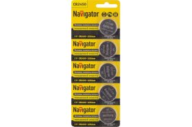 Элемент питания Navigator 94 766 NBT-CR2450-BP5 94766 (артикул 16538903) – фото 1