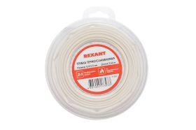 Термоусаживаемая трубка REXANT 5,0/2,5 мм белая, ролик 2,44 м 29-0021 (артикул 16915987) – фото 1