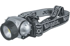 Фонарь Navigator NPT-H14-3AAA, налобный, 3 режима, 1 COB LEDx1Вт, блистер 61437 (артикул 16287995) – фото 1