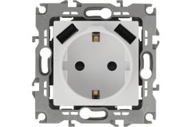 Розетка ЭРА Elegance 14410901, 2PE, 16A/250В, шторки, с 2xUSB 5В/3А, белый, 10/100/2000 Б0047867 (артикул 16452883) – фото 1