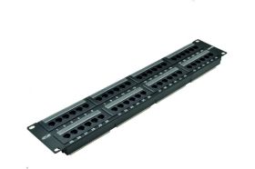 Панель NETLAN 19"", 2U, 48 портов, категория 5e, RJ45/8P8C, неэкранированная, черная EC-URP-48-UD2 (артикул 16198295) – фото 1