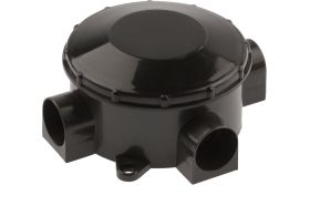 Распаячная коробка ЭРА KOR70353b открытой установки, трехрожковая, черная IP42 Б0052727 (артикул 19483836) – фото 1