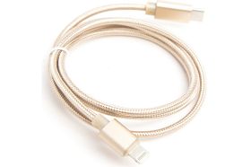 Шнур Atom Evolution USB Type-C 3.1 - Lightning, 1 м, штекер/штекер, золотой, 31014 (артикул 17588958) – фото 1