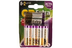 Алкалиновые батарейки GP AA 8+2 шт Extra Alkaline 15А 15AX8/2-2CR10/240 (артикул 15783879) – фото 1