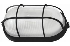 Влагозащищенный светильник Navigator 94 808 NBL-O2-60-E27/BL НПБ 1402 черный овал с решеткой 60Вт IP54 4607136948082 51049 (артикул 15525165) – фото 1