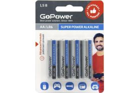 Батарейка GoPower LR6 AA BL4 Alkaline 1.5V 00-00015601 (артикул 22970091) – фото 1