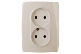 Розетка ЭРА 12-2007-02 2X2P, 16А-250В, б.л., 12, слоновая кость Б0038811 (артикул 15980982) – фото 1